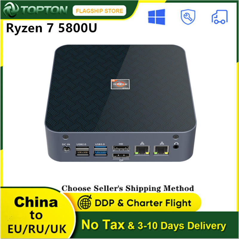 ο AMD Ryzen ̴ PC R7 5800U Windows 11/10 TPM2.0  LAN NVMe SSD  ׷ ӿ PC HD DP Type-C WiFi ũž ǻ